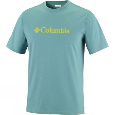 Tee Columbia CSC Basic Logo Manga Corta Hombre - Turquesa - Chile EOA024851